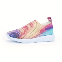 Colorful Pattern Knit Sock Sneakers Slip On Lightweight Casual Shoes