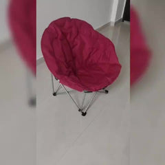 Folding Camping Chair Steel Pipe Moon Chair Portable Beach Chair
