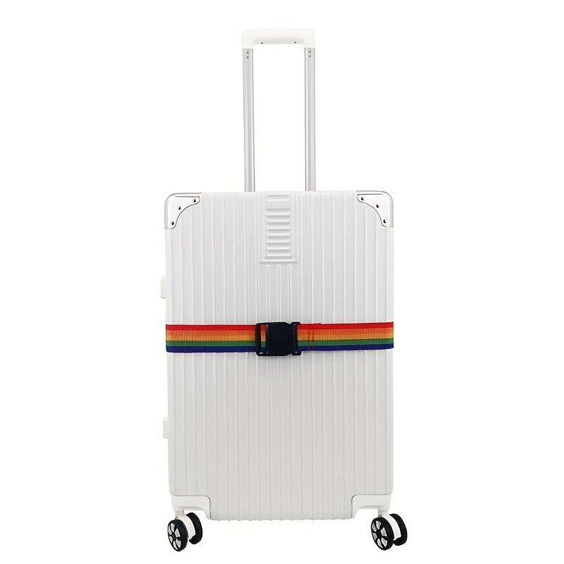 Rainbow Print Adjustable Luggage Strap Cross Belt Travel Essentials
