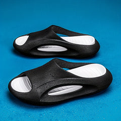 Men's Platform Slides Casual Non Slip Slippers Open Toe Shoes