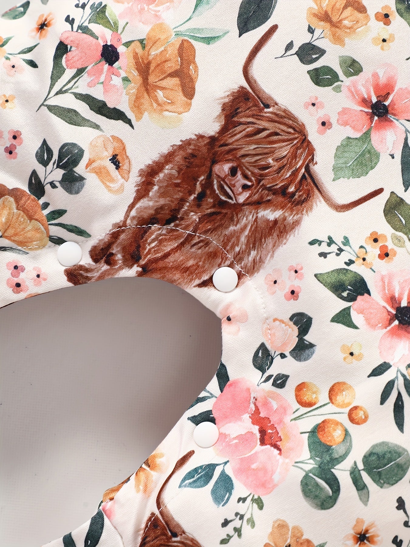 Baby Girls Cow Floral Romper Jumpsuit