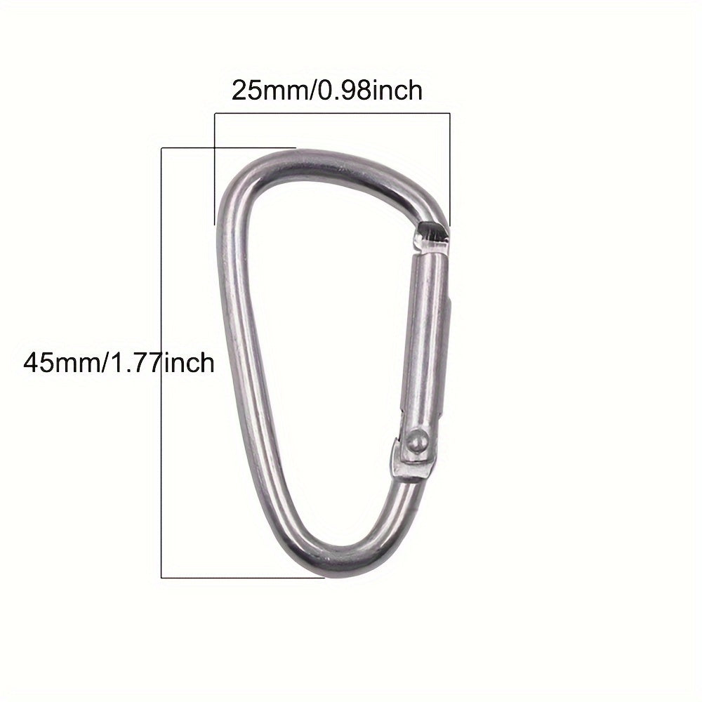 24pcs Aluminum D Ring Carabiner Keychain for Outdoor Camping Hiking