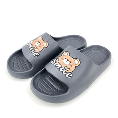 Men's Bear Print Slides Anti Skid Slippers
