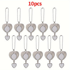10pcs Blank Car Pendant Key Chain Set DIY Crafts