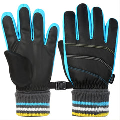 Kids Thickened Skiing Gloves Winter Warm Keeping Gloves