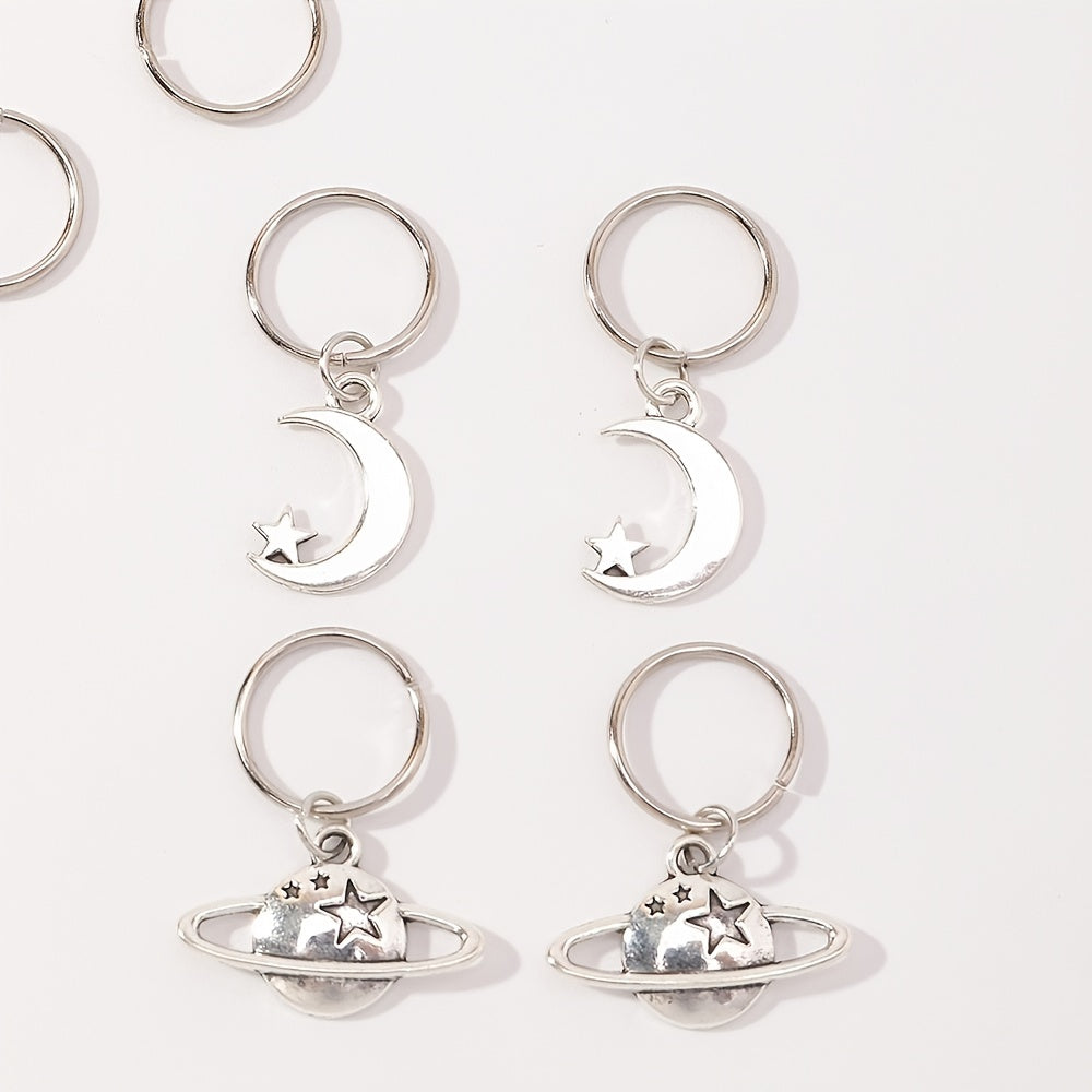 10pcs Planet Moon Hair Clips for Girls