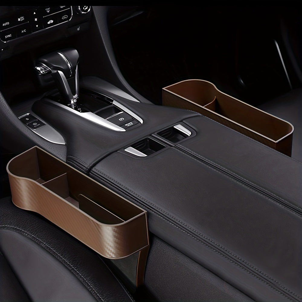 2pcs Car Seat Organizer Seat Storage Box Phone Holder Seat Gaps Storage Box