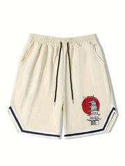 Vintage Graphic Basketball Shorts for Men