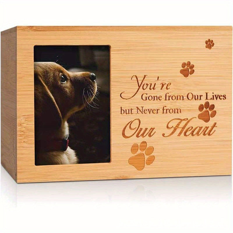 Wooden Pet Urn Dog Ashes Container Ashes Holder Memorial Cremation Urns