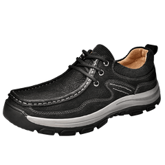 Men's Breathable Moc Toe Lace Walking Shoes