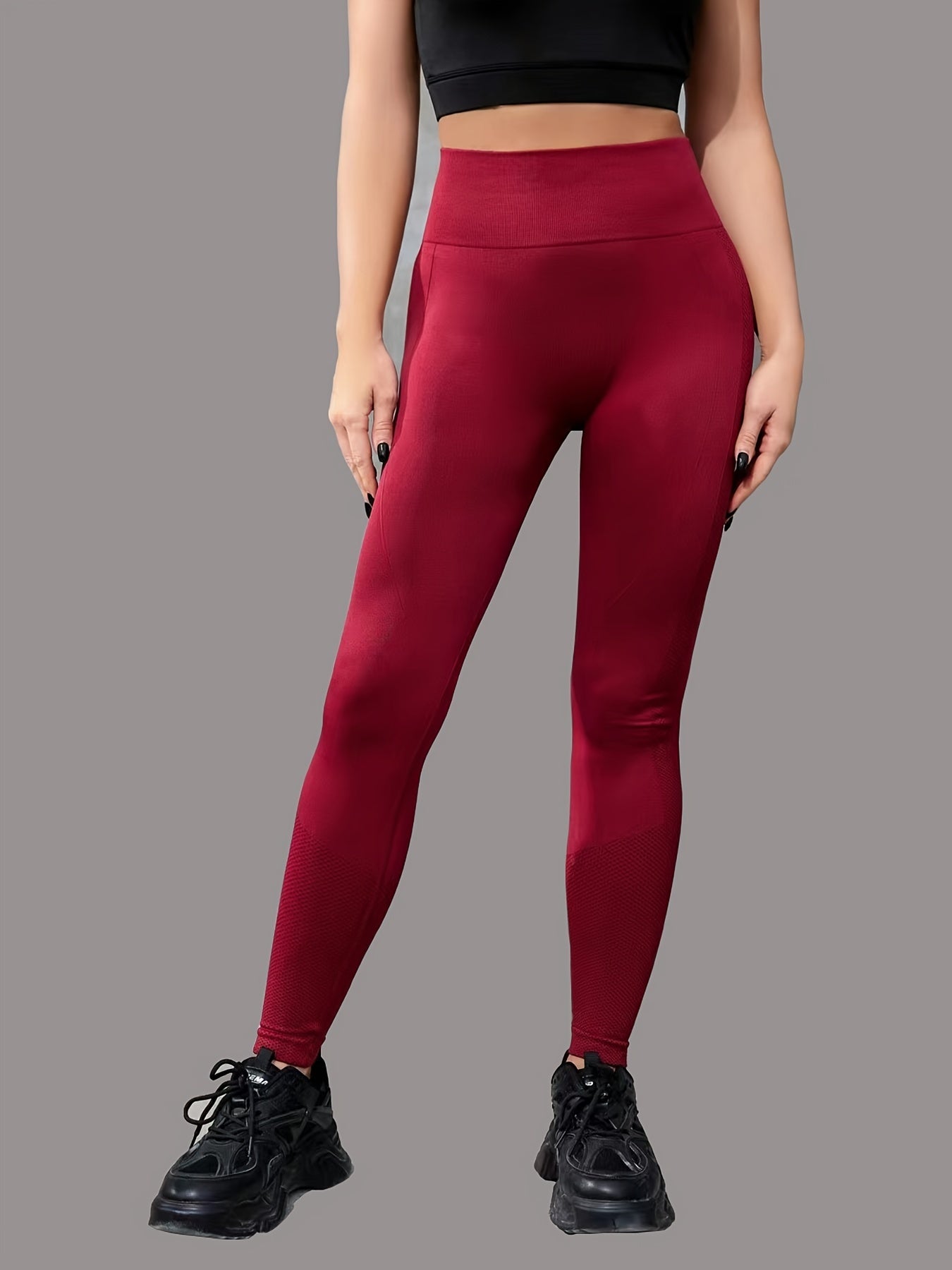 High Waist Mesh Yoga Leggings Breathable Workout Pants for Women