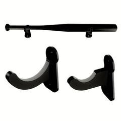 2pcs Acrylic Baseball Bat Holder Wall Mount Display Rack Transparent Softball