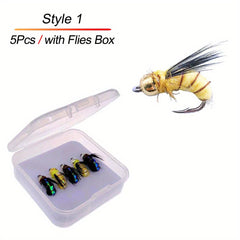 Wooly Worm Fly Fishing Lures 25pcs with Hard Hook for Bass Trout Salmon
