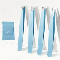 4pcs Eyebrow Tweezer Face Hair Puller Eyebrow Clip