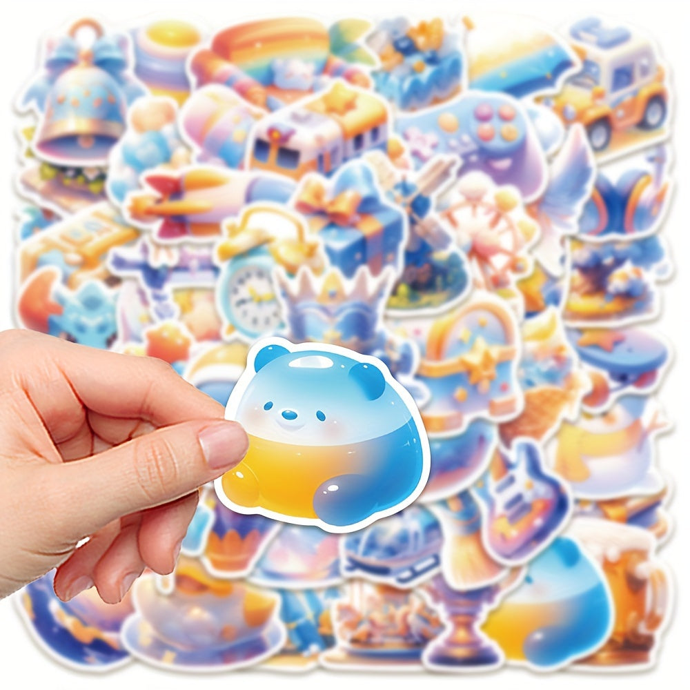 50pcs 3D Graffiti Sticker Pack for Laptop Helmet Water Cup DIY Decor