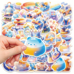50pcs 3D Graffiti Sticker Pack for Laptop Helmet Water Cup DIY Decor