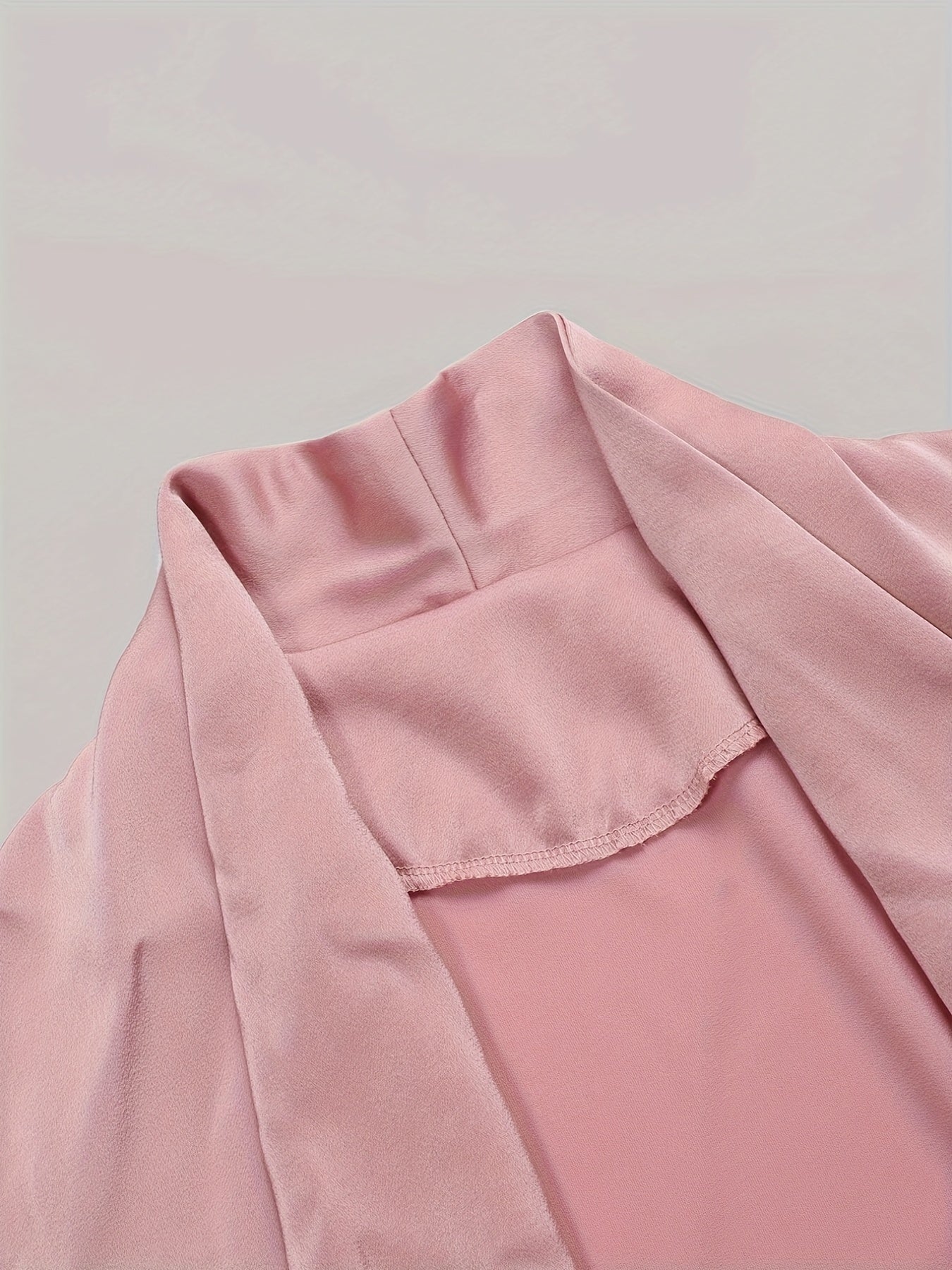 Casual Blazer Women's Plus Solid Knot Half Sleeve Lapel Collar Blazer