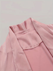 Casual Blazer Women's Plus Solid Knot Half Sleeve Lapel Collar Blazer