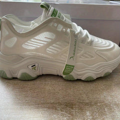 Women's Mesh Chunky Sneakers Hollow Out Lace Up Low Top Sports Shoes