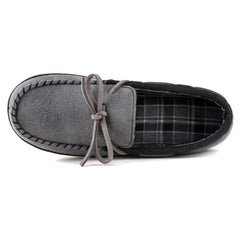 Cozy Plush Moccasin Slippers Memory Foam Indoor Shoes for Men