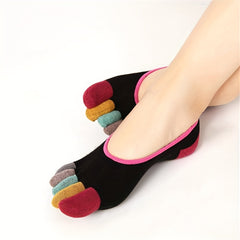 5 Pairs Colorful Toe Socks Yoga Sport Women's Stockings