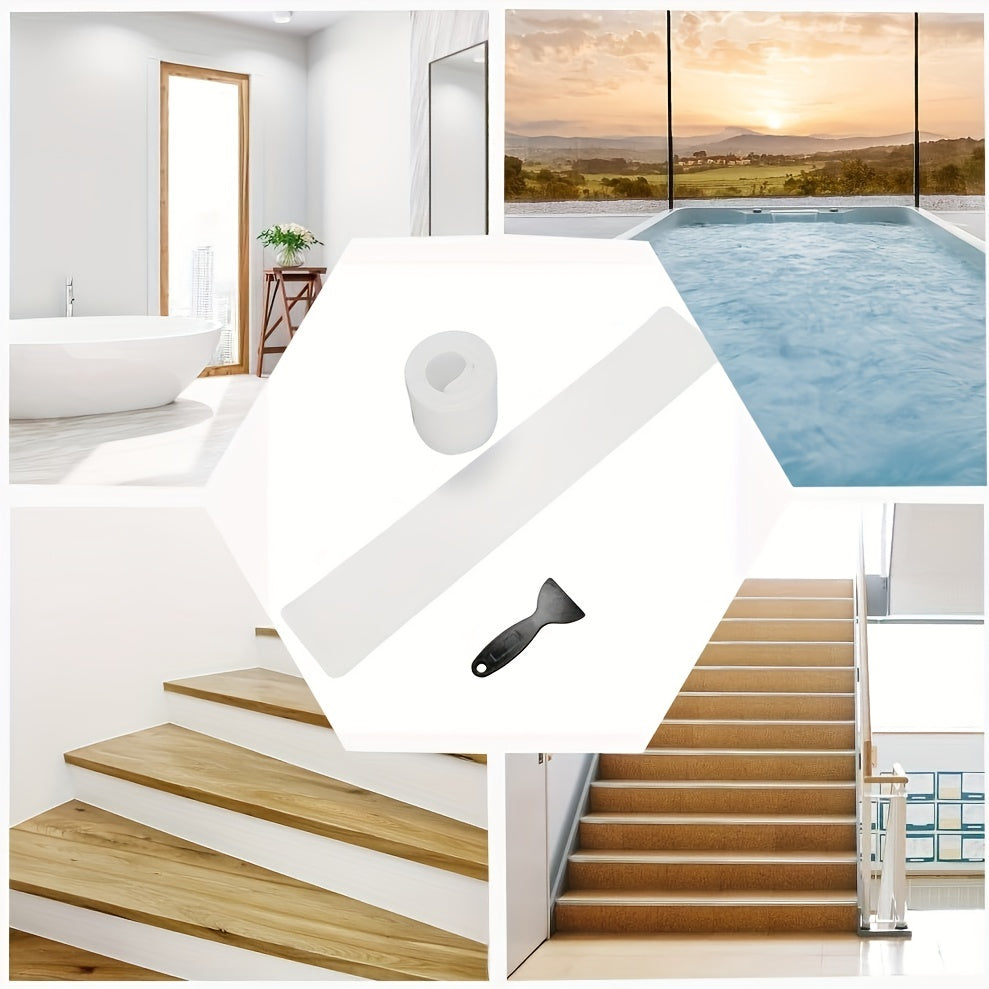 15pcs Non-Slip Stair Treads Adhesive Safety Tape for Kids, Elders, Pets
