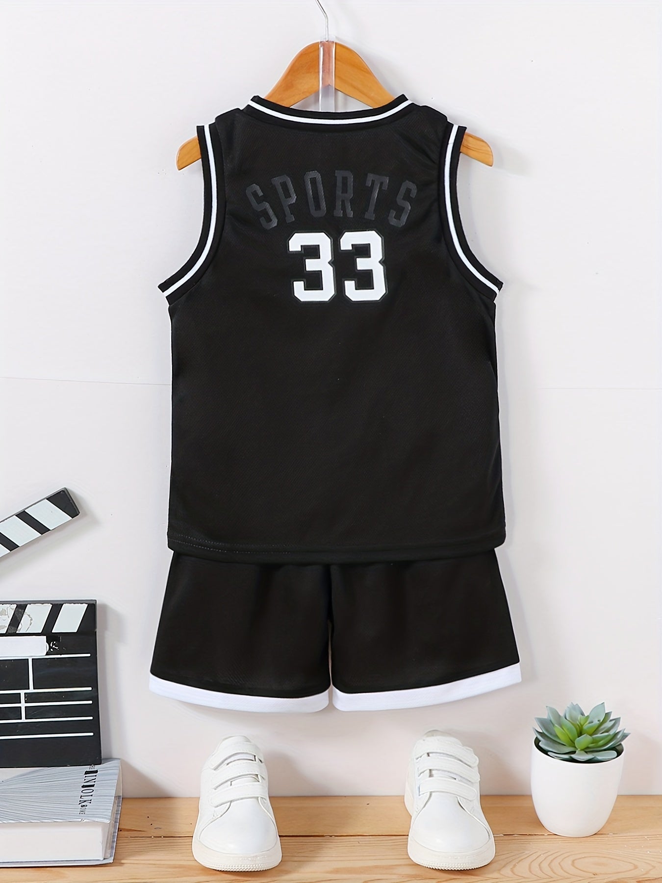 Kids Basketball Suit Set 33 Shirt & Shorts for Summer Training