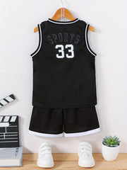 Kids Basketball Suit Set 33 Shirt & Shorts for Summer Training
