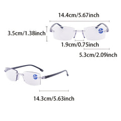 Anti Light Dual Focus Reading Glasses for Reading Books Newspapers