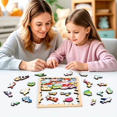 Children's Dinosaur Traffic Puzzle Building Blocks Toy