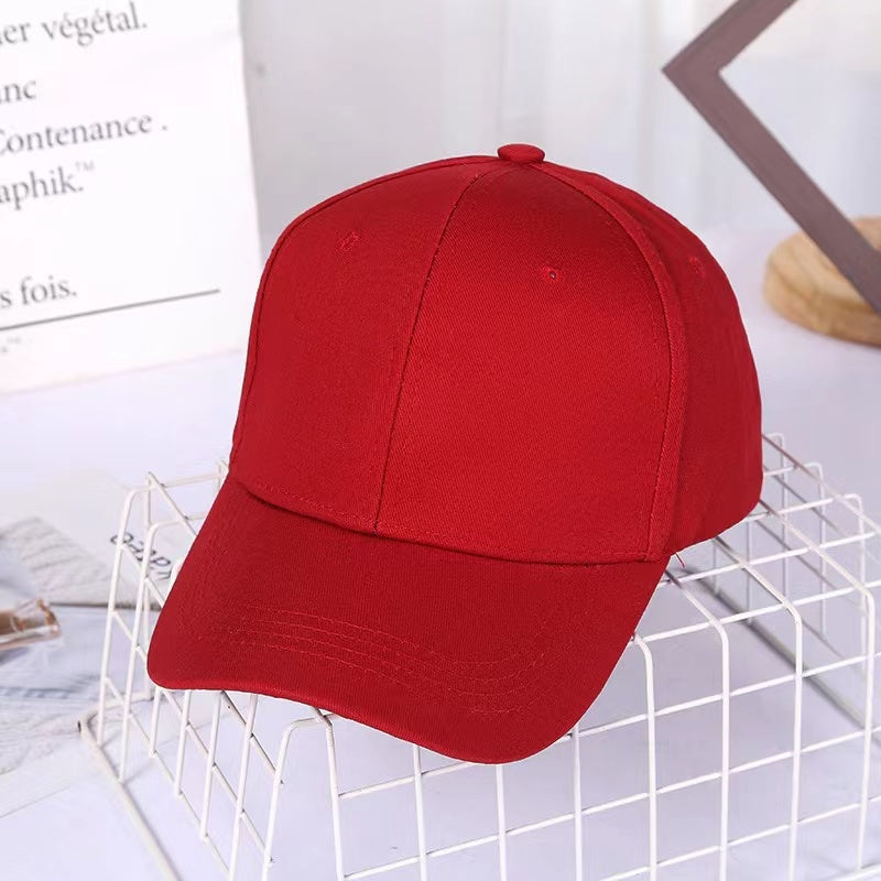Solid Baseball Cap Blank Cap Couple Peaked Hat For Men And Women