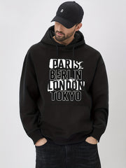 Big City Name Print Hoodie for Men