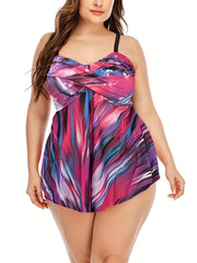 Wrap V Neck Tankini Set Women's Two Piece Swimwear