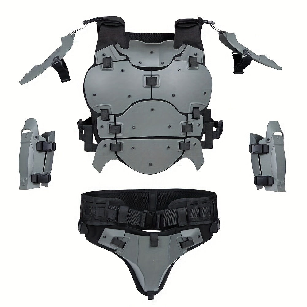 Outdoor Training Protective Vest Set with Adjustable Pads and Molle Belt