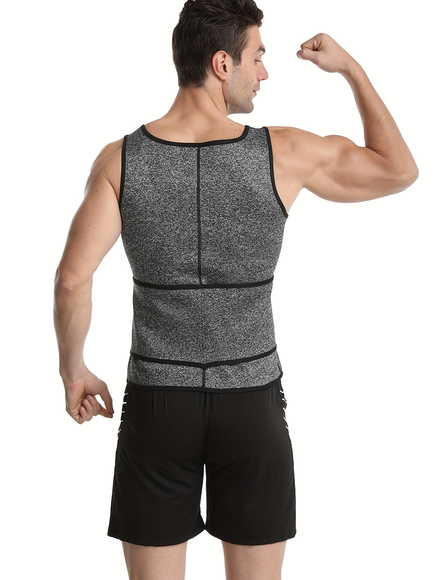 Men's Sweat Resistant Body Shaper Vest with Waist Cincher