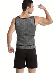Men's Sauna Vest Compression Back Support Workout Gym Waist