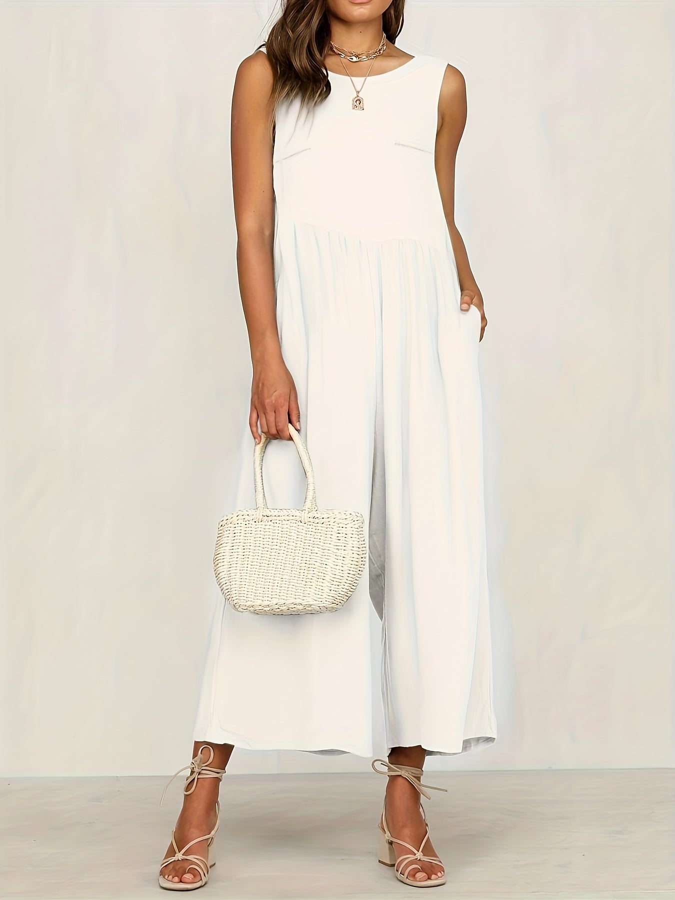 Sexy Backless Wide Leg Jumpsuit for Women