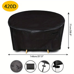 Waterproof Round Patio Table & Chair Set Cover