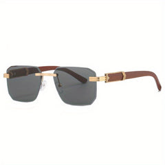 Square Rimless Sunglasses Gradient UV400 Sun Shades