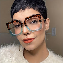 Square Frame Clear Lens Glasses Anti Light Reading Glasses
