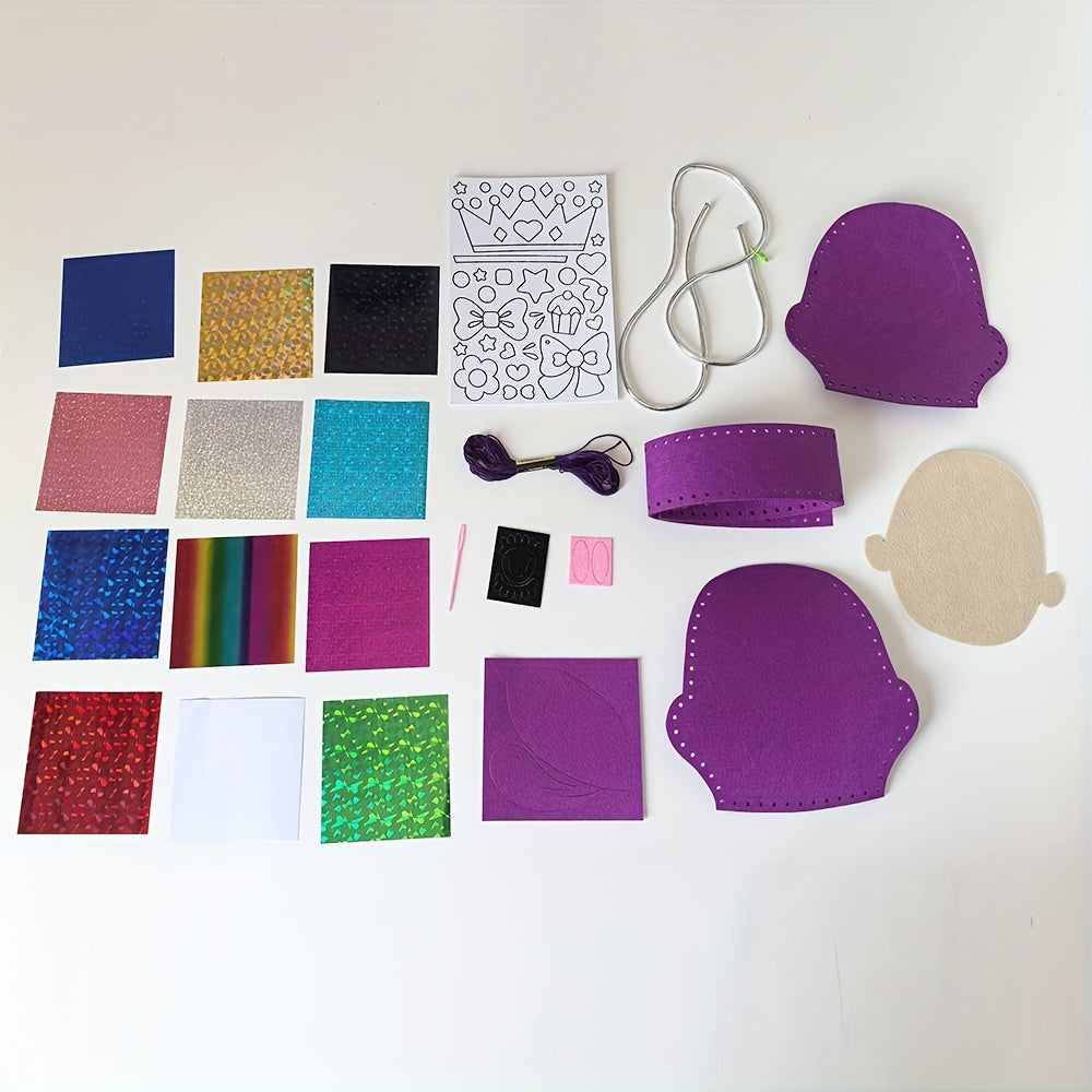 Fabric Felt Bag DIY Craft Kit Parent Child Sewing Toy Girl's Crossbody Bag