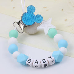 Silicone Pentagram Pacifier Chain Teether Anti-drop Chain