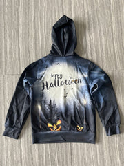 Kids Halloween Moon Print Hoodie - Boy's & Girl's