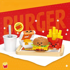 261pc Snack Building Blocks Set French Fries Soft Drink & Burger