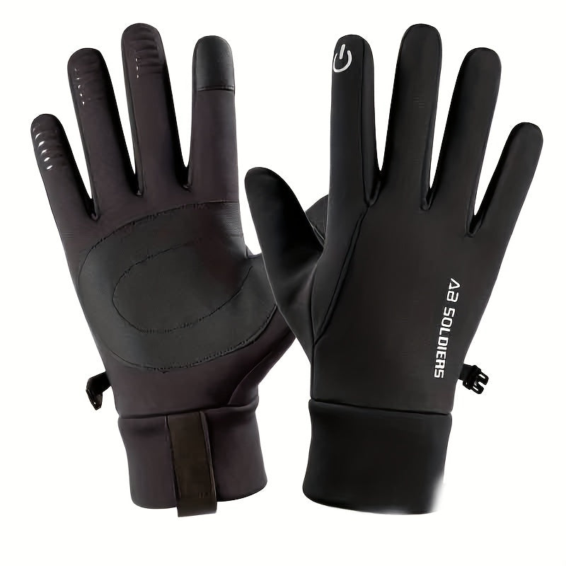 Winter Cycling Gloves Warm Polar Fleece Touch Screen Full Finger Gloves