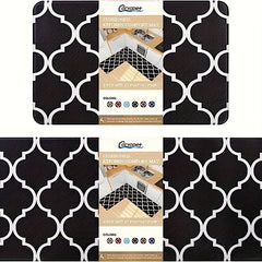 Moroccan Plaid Kitchen Mat Anti Fatigue Cushion Waterproof Non Slip