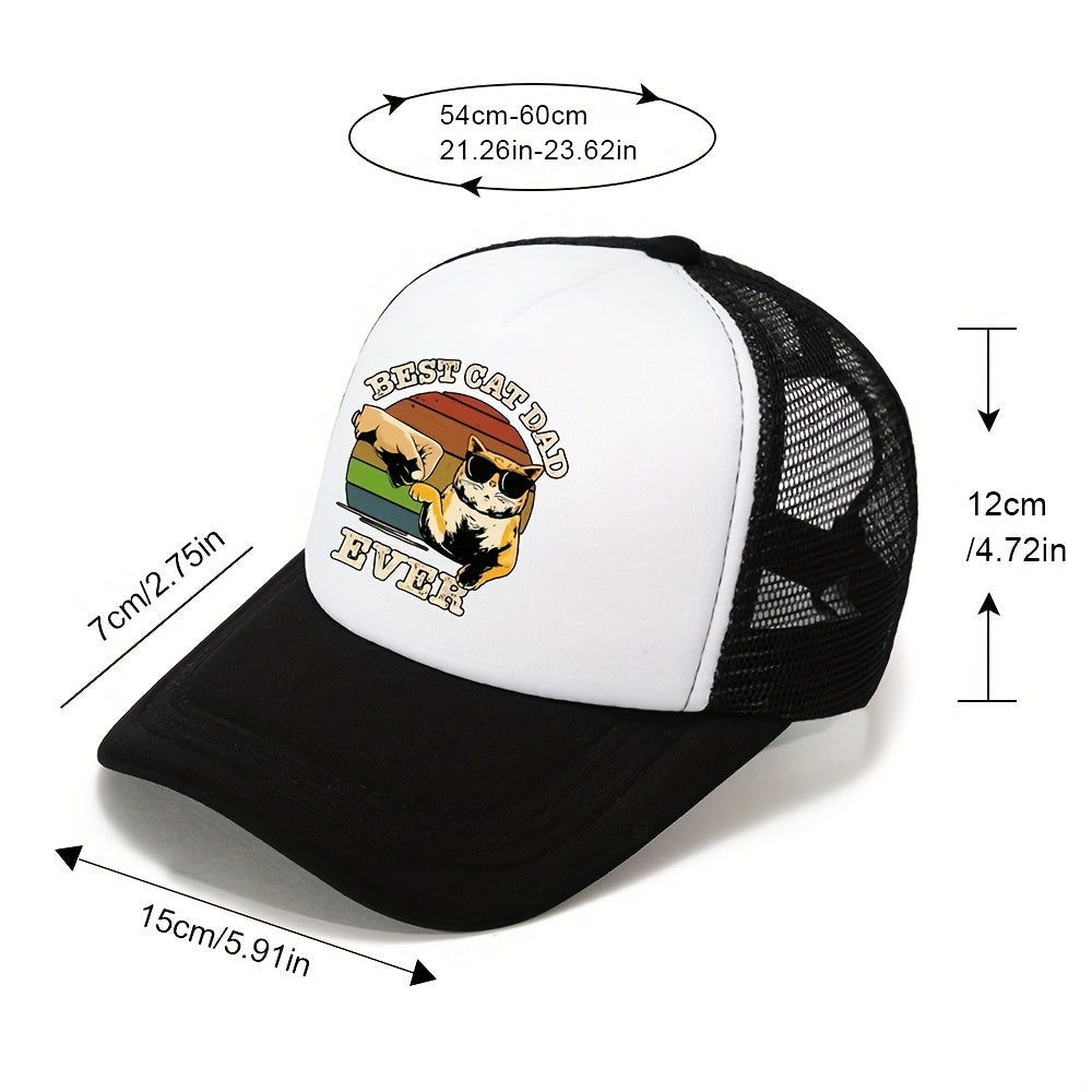Sunshade Baseball Cap Print Hip hop Sun Hat Mesh Hat