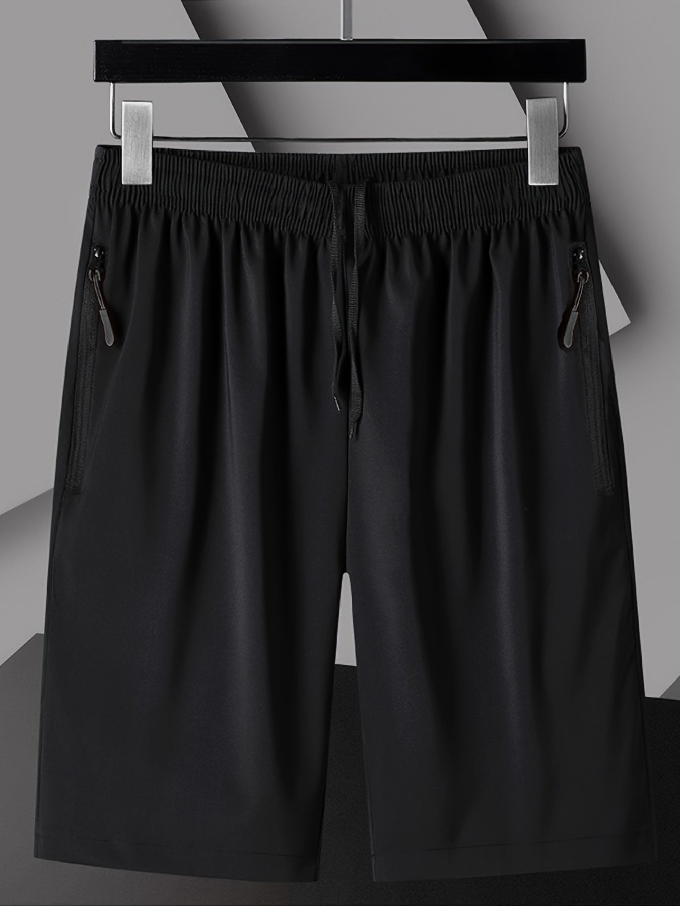 Men's Lightweight Gym Shorts with Zipper Pockets