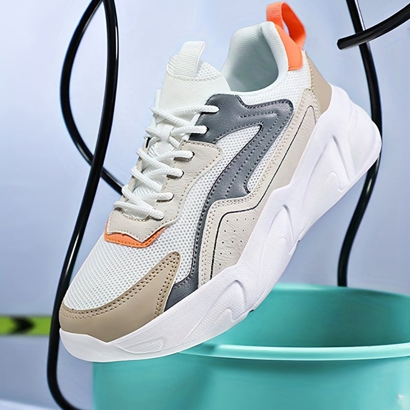 Men's Lace-up Mesh Chunky Sneakers Athletic Shoes