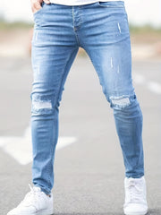 Men's Stretch Skinny Jeans w/ Pockets Casual Street Style